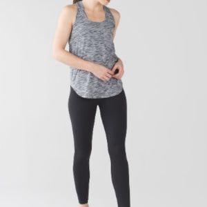 Lululemon Flow & Go Tight Gray/Black sz 6